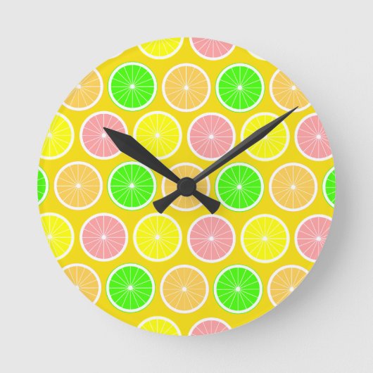 Citrus Runde Wanduhr (Vorderseite)