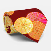 Citrus Sangria Graphic Neck Tie Krawatte (Gerollt)