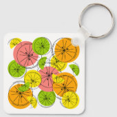 Citrus Schlüsselanhänger Aluminium Quadrat beidsei (Rückseite)