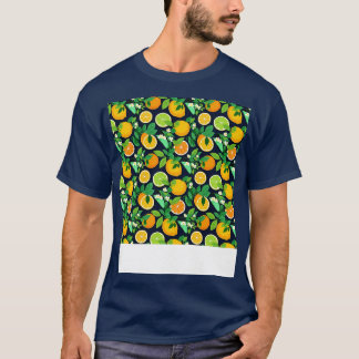 Citrus Seamless Pattern Lemon Limon Orange Mandari T-Shirt