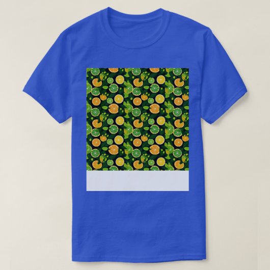 Citrus Seamless Pattern Lemon Limon Orange Mandari T-Shirt (Design vorne)