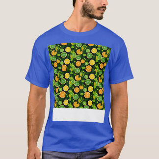 Citrus Seamless Pattern Lemon Limon Orange Mandari T-Shirt