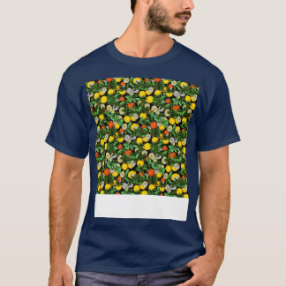 Citrus Seamless Pattern Lemon Limon Orange Mandari T-Shirt