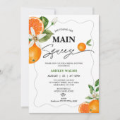 Citrus She fand ihr wichtigstes Squeeze-Brautparty Einladung (Vorderseite)
