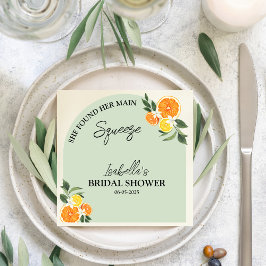 Citrus She Found Her Main Greenery Bridal Shower Serviette