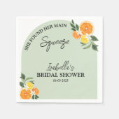 Citrus She Found Her Main Greenery Bridal Shower Serviette (Vorderseite)