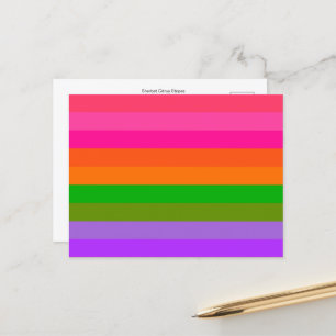 Citrus Sherbet Stripes Postkarte