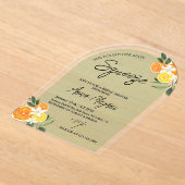 Citrus Sie fand ihr Haupt-Squeeze-Brautparty Acryleinladungen (Ablage )