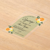 Citrus Sie fand ihr Haupt-Squeeze-Brautparty Acryleinladungen (Ablage )