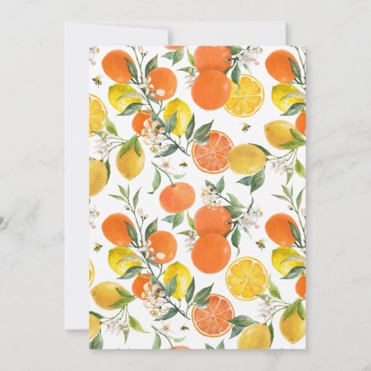 Citrus Sie fand ihr Haupt-Squeeze-Brautparty Einladung (Rückseite)