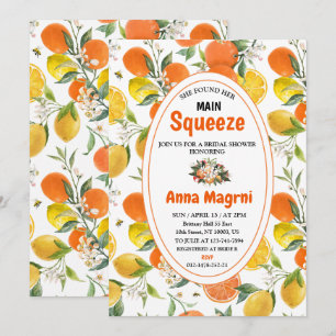 Citrus Sie fand ihr Haupt-Squeeze-Brautparty Einladung
