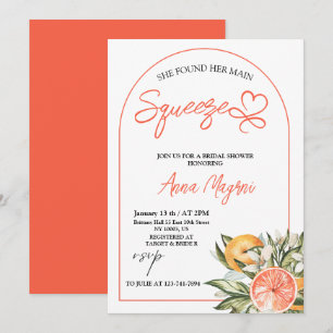 Citrus Sie fand ihren Hauptbräutigam-Bridal-Shower Einladung