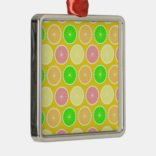 Citrus Silbernes Ornament (Rechts)