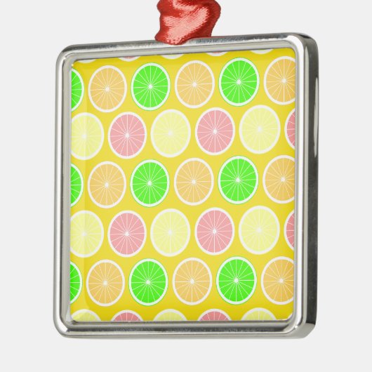 Citrus Silbernes Ornament (Links)