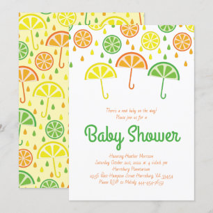 Citrus Slice Baby Dusche Sprinkle Lemon Limon Einladung