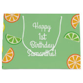 Citrus Slice Geburtstagsparty Große Geschenktüte (Vorderseite)