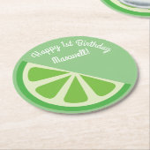 Citrus Slice Geburtstagsparty Runder Pappuntersetzer (Angewinkelt)