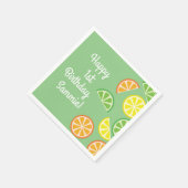 Citrus Slice Geburtstagsparty Serviette (Ecke)