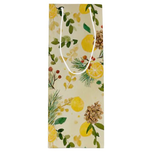 citrus slice geschenktüte für weinflaschen (Vorderseite)