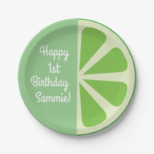 Citrus Slice Kid's Birthday Pappteller (Vorderseite)