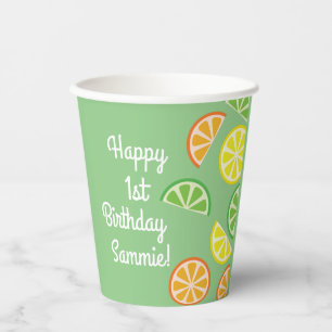 Citrus Slice Kid's Geburtstagsparty Pappbecher