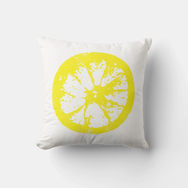 Citrus Slice Lemon Pillow Kissen (Vorderseite)