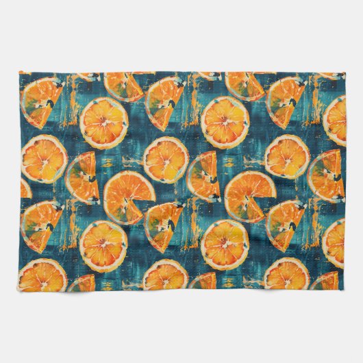 Citrus Slice Pattern Küchentücher (Horizontal)