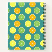 Citrus Slices Aquamarin Blue Notizblock (Rückseite)