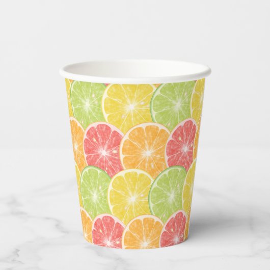 Citrus Slices Brautparty Paper Cups Pappbecher (Rückseite)