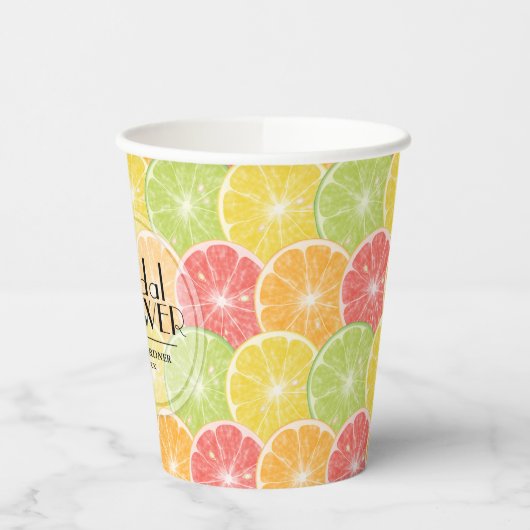 Citrus Slices Brautparty Paper Cups Pappbecher (Links)