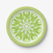 Citrus Slices Green Limon Pappteller (Vorderseite)