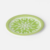 Citrus Slices Green Limon Pappteller (Schrägansicht)