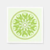 Citrus Slices Green Limon Serviette (Vorderseite)