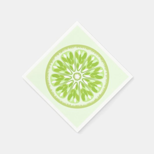 Citrus Slices Green Limon Serviette (Ecke)