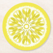 Citrus Slices Lemon Runder Pappuntersetzer (Vorderseite)