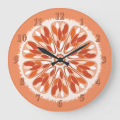 Citrus Slices Orange Große Wanduhr (Vorderseite)