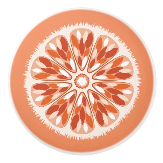 Citrus Slices Orange Keramikknauf (Vorderseite)