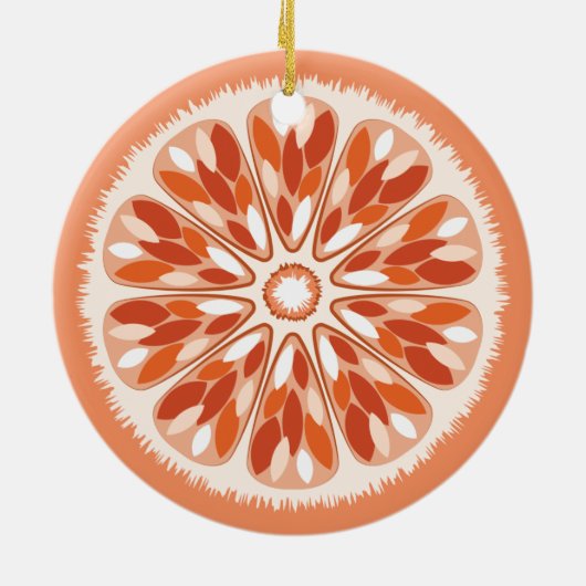 Citrus Slices Orange Keramikornament (Hinten)