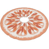 Citrus Slices Orange Polyester Weihnachtsbaumdecke (Schrägansicht)
