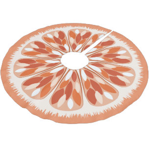 Citrus Slices Orange Polyester Weihnachtsbaumdecke