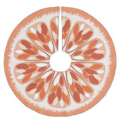 Citrus Slices Orange Polyester Weihnachtsbaumdecke (Vorderseite)