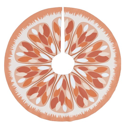Citrus Slices Orange Polyester Weihnachtsbaumdecke (Vorderseite)