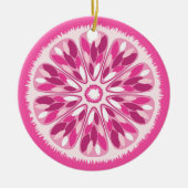 Citrus Slices Pink Lemon Keramikornament (Vorne)