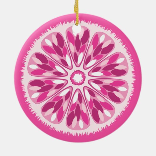 Citrus Slices Pink Lemon Keramikornament (Hinten)