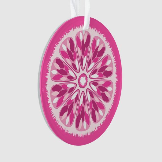 Citrus Slices Pink Lemon Ornament (Vorderseite)