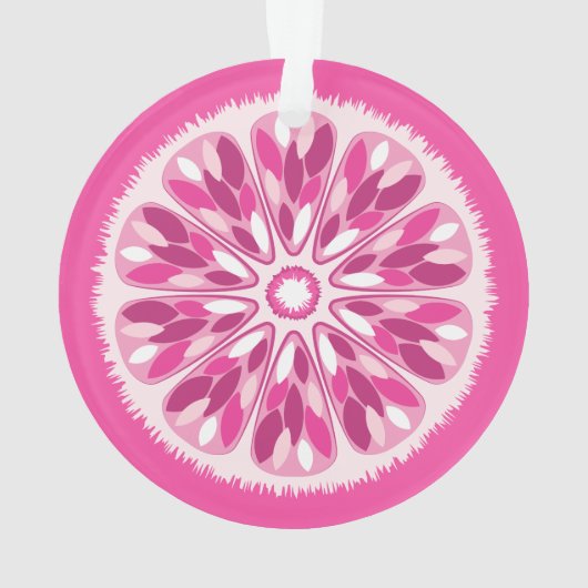 Citrus Slices Pink Lemon Ornament (Rückseite)