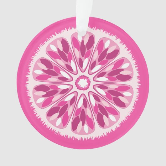 Citrus Slices Pink Lemon Ornament (Vorderseite)
