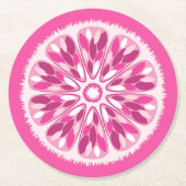 Citrus Slices Pink Lemon Runder Pappuntersetzer (Vorderseite)