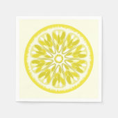 Citrus Slices Yellow Lemon Serviette (Vorderseite)