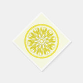 Citrus Slices Yellow Lemon Serviette (Ecke)